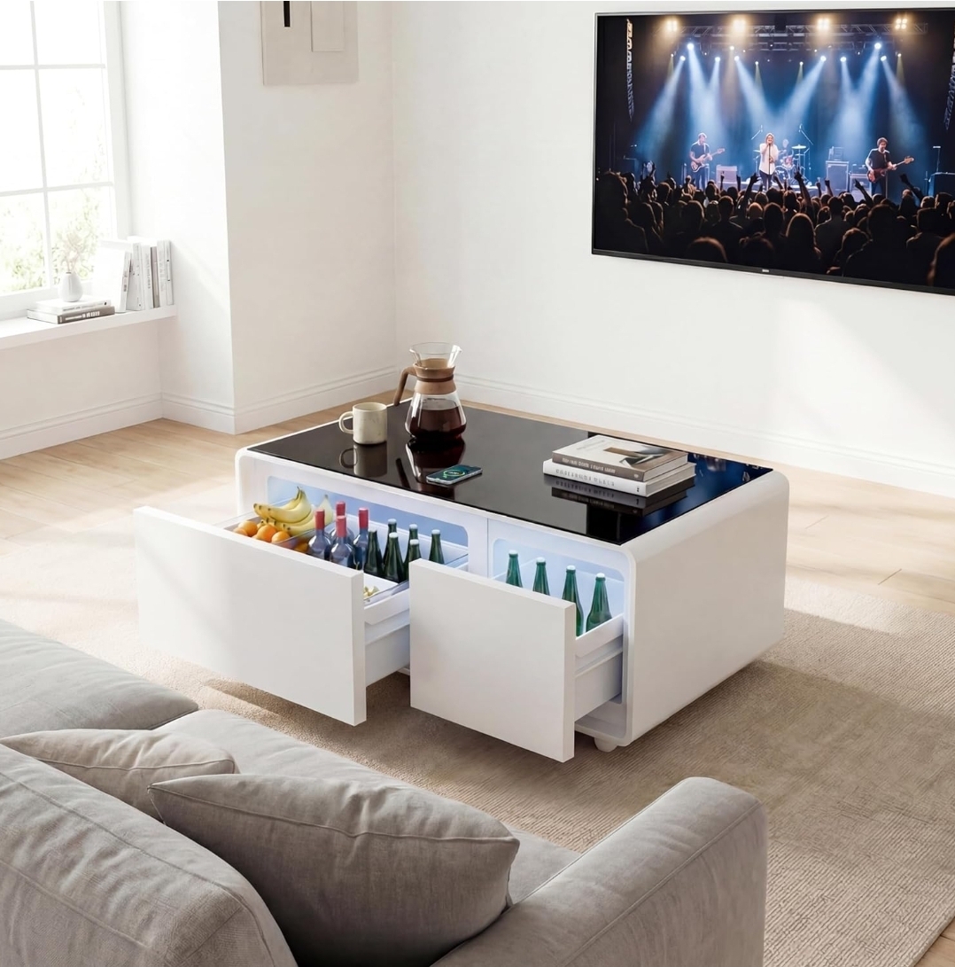 Read more about the article Smart Coffee Table, Living Room Table with Built in Fridge