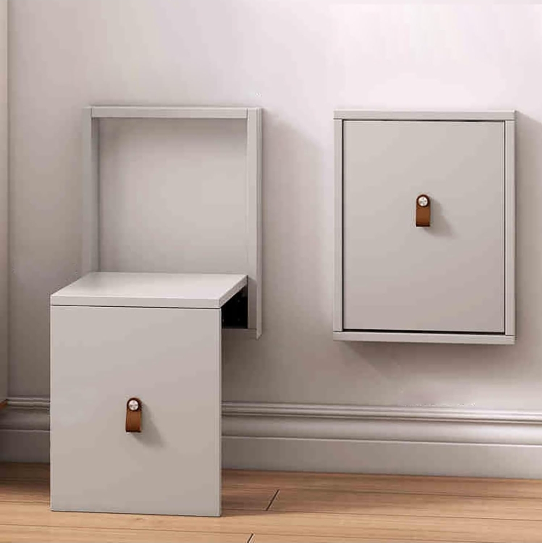 Read more about the article Wall Mounted Shoe Changing Stool Made of Solid Wood Wall Seat Folding